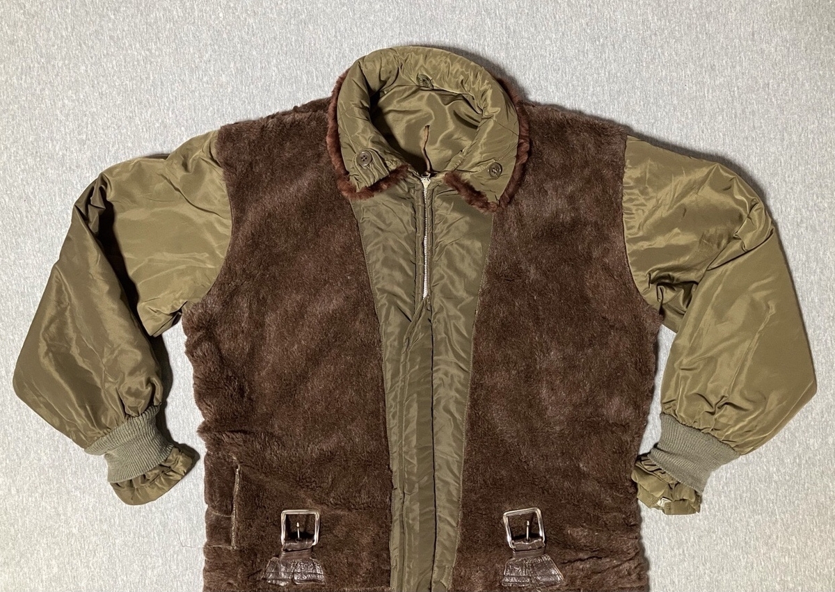 1950年代アメリカ海軍AL-1ナイロン防寒パイロットスーツ(カバーオール・OD・アルパカライニング)中古極上品