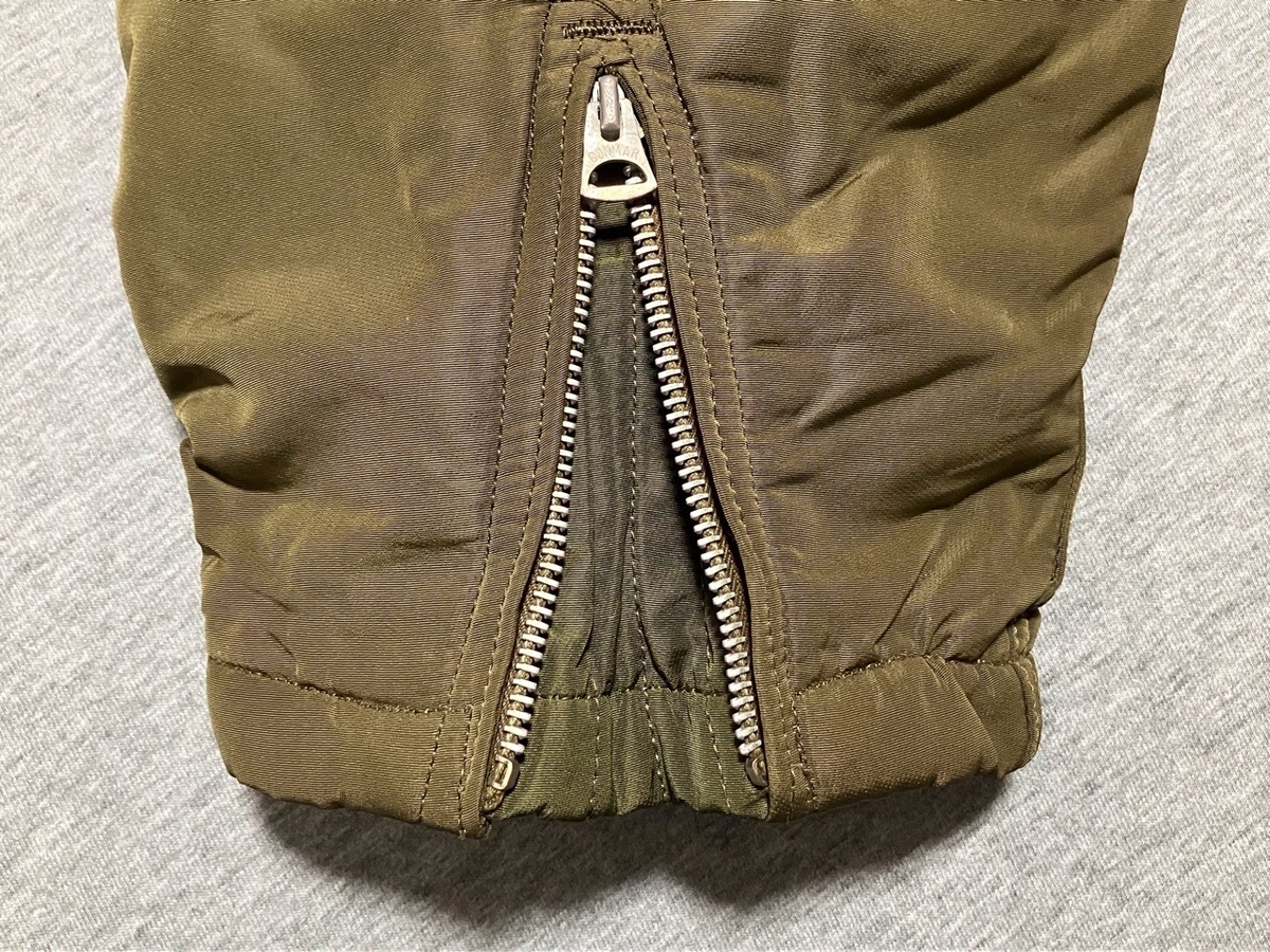 1950年代アメリカ海軍AL-1ナイロン防寒パイロットスーツ(カバーオール・OD・アルパカライニング)中古極上品