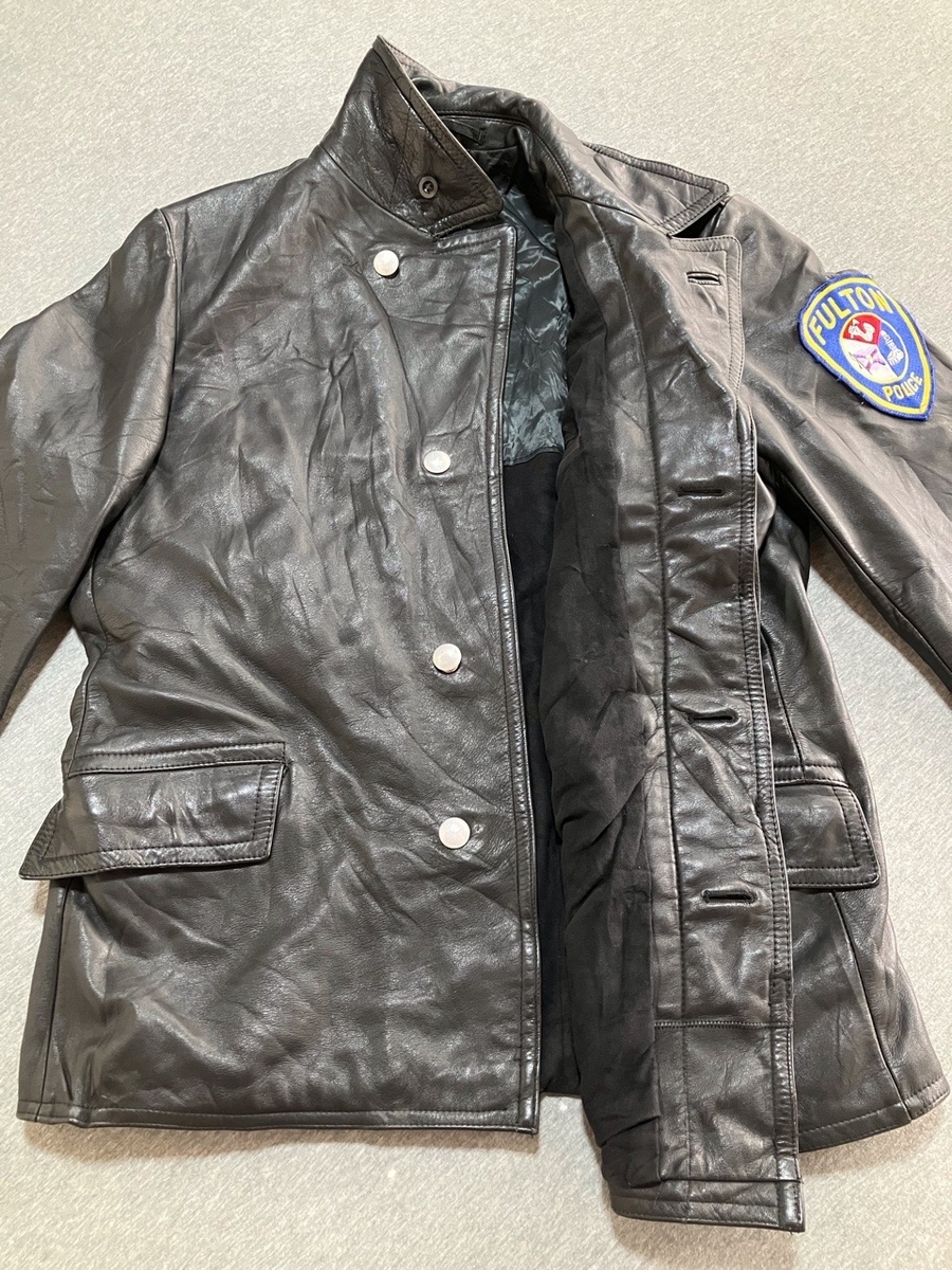 1970年代旧西ドイツ警察レザージャケット（パッチ付き）中古良品