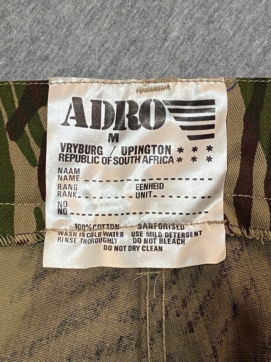 1990年代南アフリカ陸軍特殊部隊迷彩ユニフォーム(ローデシア軍類似パターン・デッドストック)
