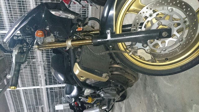 バリオス フロントフォーク インナーチューブ ゴールド Ⅱ ZR250 A B