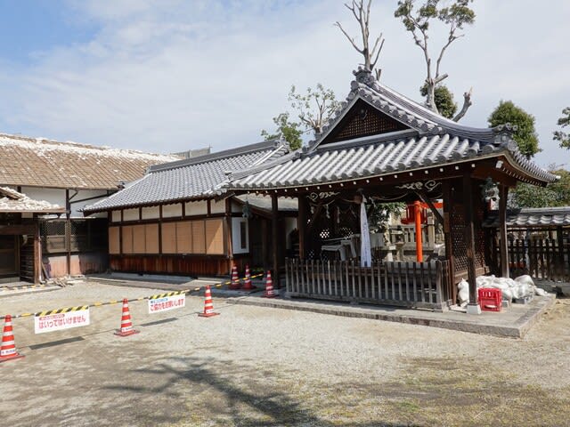 和爾坐赤阪比古神社（天理市和爾町） 「赤阪」を思わせる赤土山古墳と
