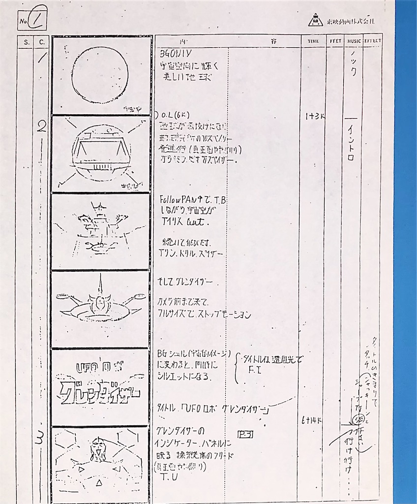 グレンダイザー 後期op 絵コンテ 長門genesisの画像記録
