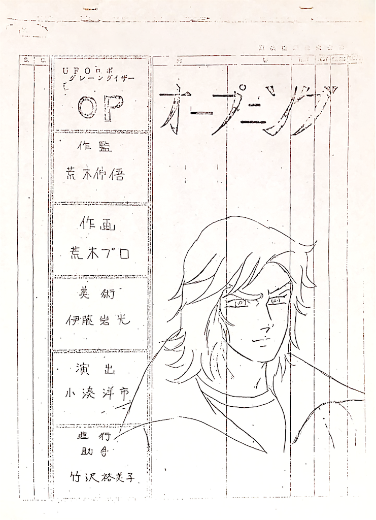 グレンダイザー 後期op 絵コンテ No 1 長門genesisの画像記録