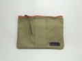 DIFFUSER　VERSATILE  CANVAS  POUCH / KHAKI&BLACK  LEATHER