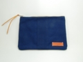 DIFFUSER　VERSATILE  CANVAS  POUCH / NAVY&ORANGE LEATHER