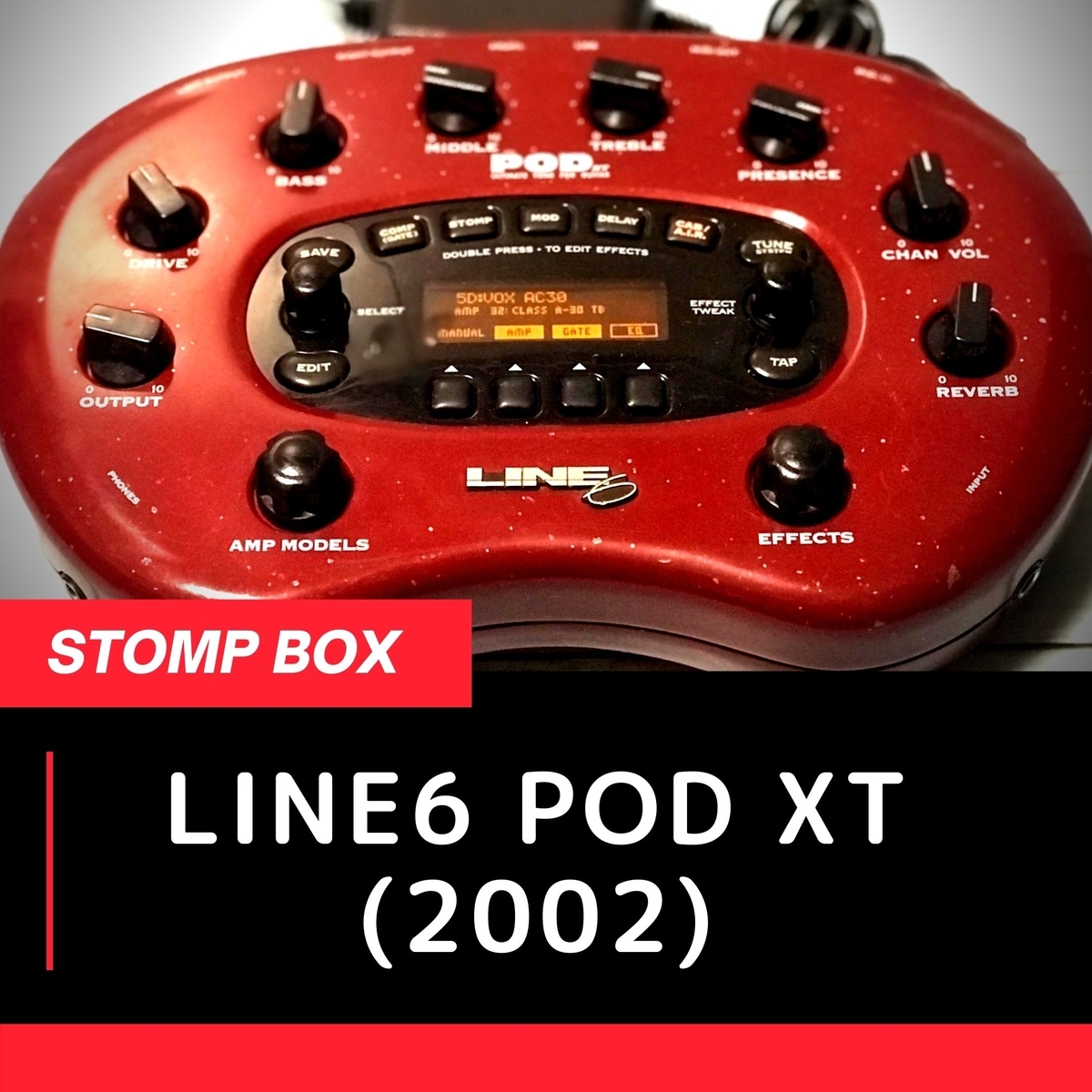 LINE6アンプシミュレーター デスクトップ型では第2世代 POD XT