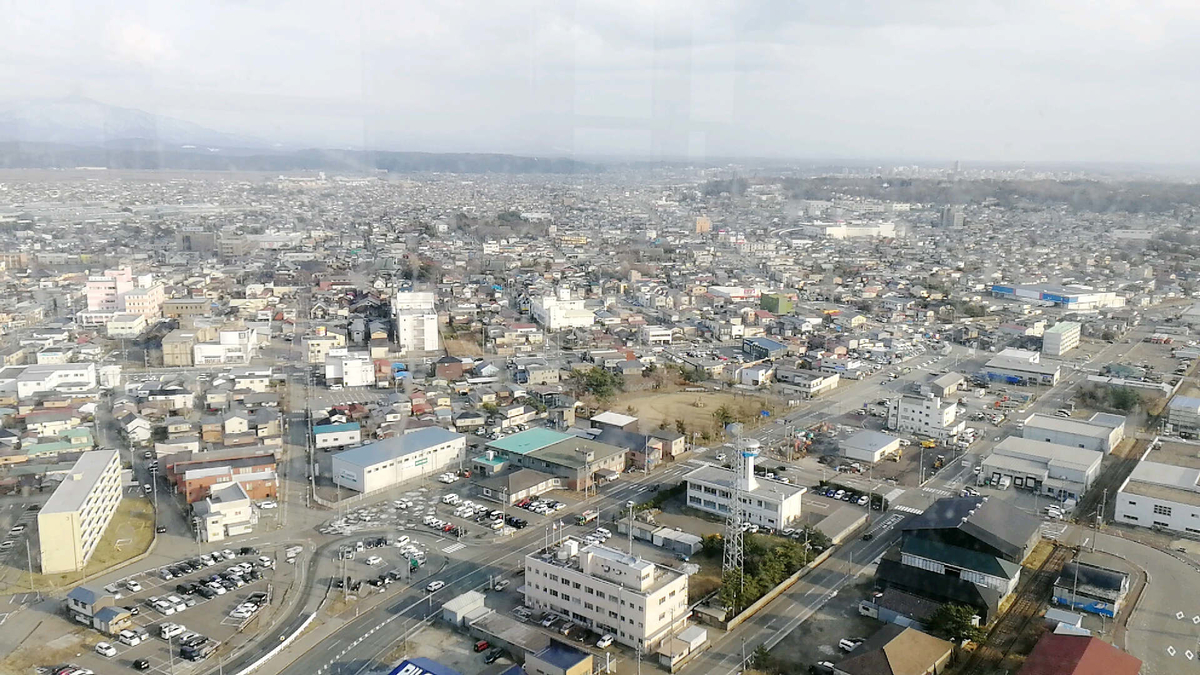 セリオン展望台から見渡す秋田市の様子２