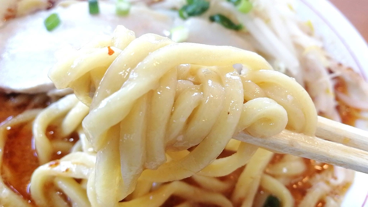 大仙市ラーメン玄武の麺リフト。自家製麺が美味しい店。