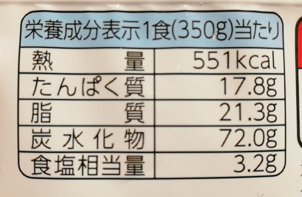 セブン蒙古タンメン汁なし麻辛麺のカロリーは?