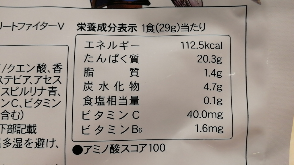 ビーレジェンド１食あたりのカロリーは？