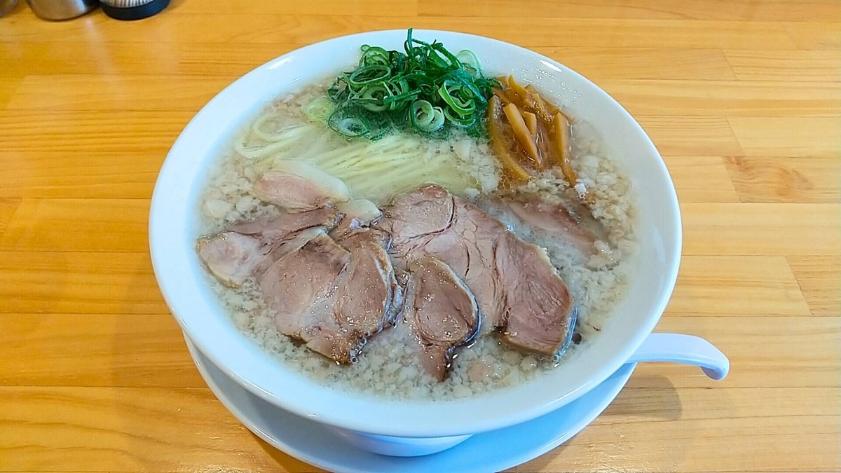 大仙市「ラーメン結喜」で塩ラーメンTP背脂&チャーシュー!