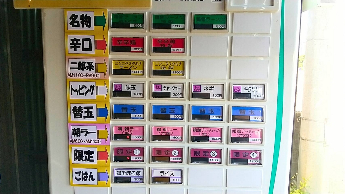 ラーメン男寿狼R13の２０２３年最新メニュー。