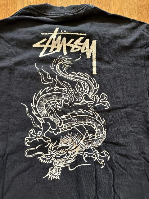 STUSSY Tシャツ レア ドラゴン 90s STUSSY Tシャツ ドラゴン 龍 Mサイズ 神龍 SSロゴ MADE IN