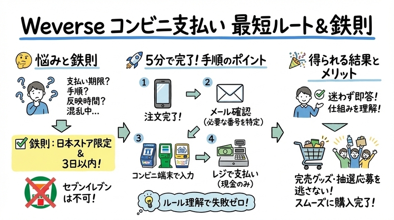 weverseコンビニ支払い完全ガイド｜最短手順と反映時間 - Igriの思索