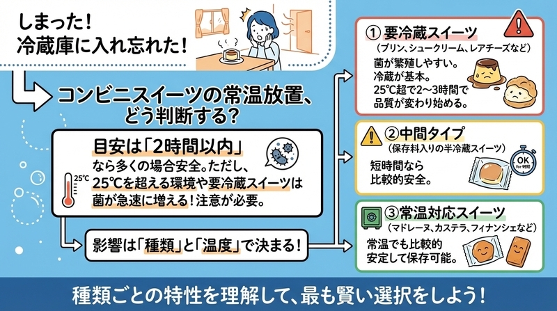 コンビニスイーツを常温放置するとどうなる？