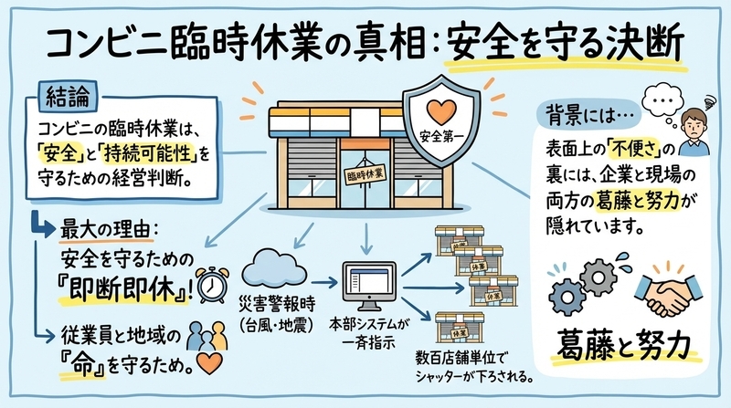コンビニ臨時休業の本当の理由と結論