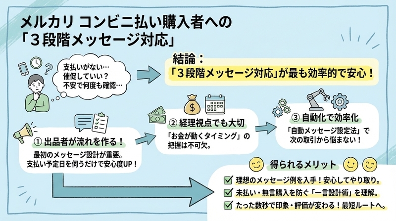 メルカリのコンビニ払いメッセージ：出品者向け神対応ガイド - Igriの思索