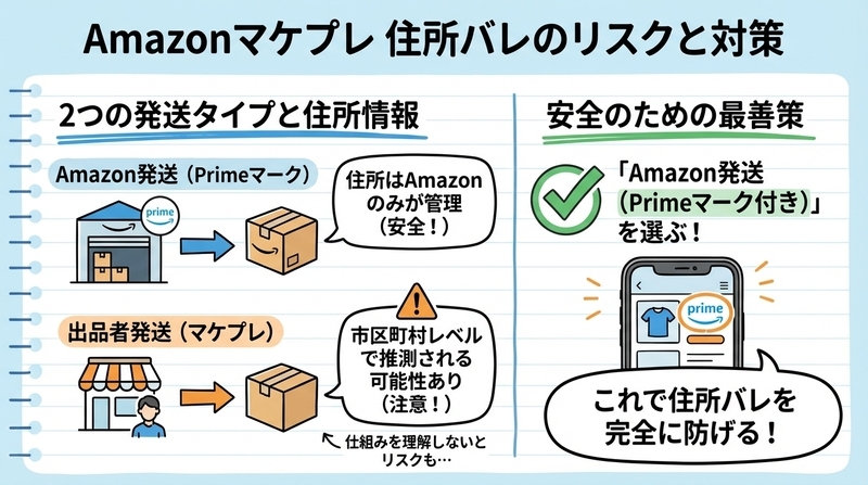 Amazonマーケットプレイス（マケプレ）商品での住所バレリスク