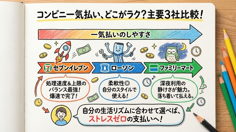 セブン・ローソン・ファミマの「複数枚支払い」徹底比較