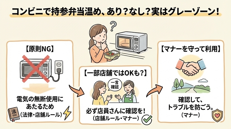 持参弁当を温めるのは違法？マナー違反？現場のリアルな声