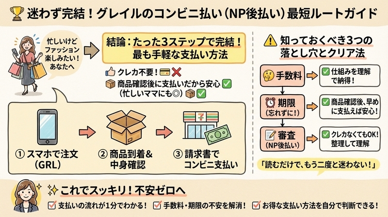 グレイルコンビニ払いのやり方｜初心者でも迷わない手順と注意点