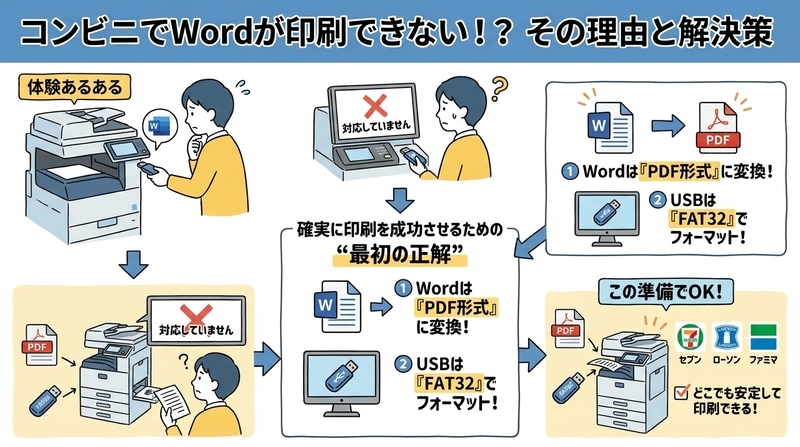 コンビニでWordファイルを印刷したいときに知っておくべき基本