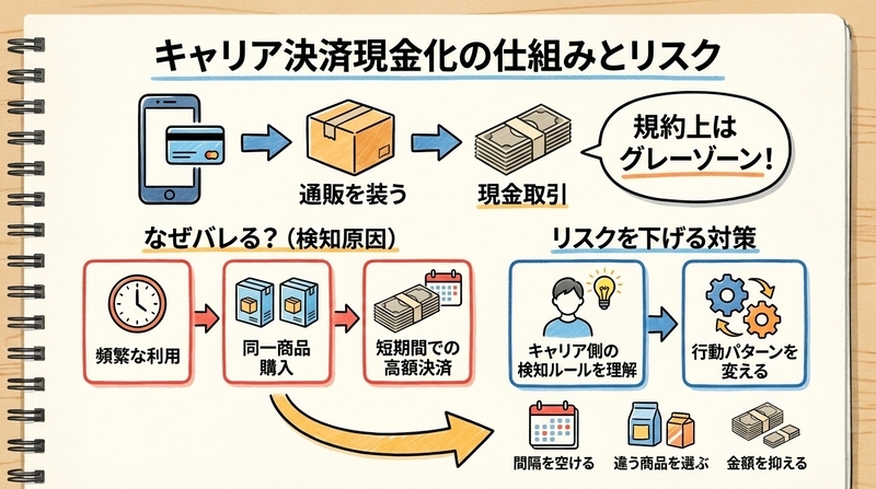キャリア決済現金化の真実を専門家が深掘り！仕組みとバレる原因