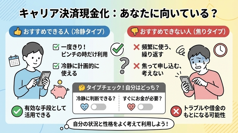 あなたにキャリア決済現金化は向いてる？簡単チェックリスト