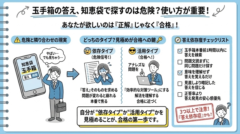 あなたは使って大丈夫?玉手箱「答え探し依存度」チェックリスト