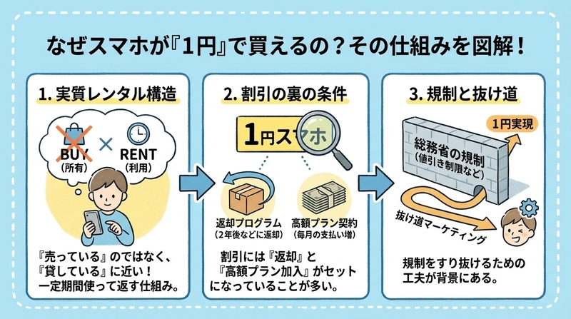 なぜ“1円スマホ”が存在するのか？返却・割引のカラクリを専門解説