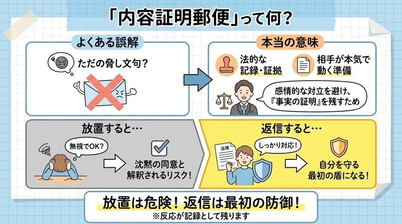 なぜ「内容証明を無視すると危険」なのか？法律と心理の両面から徹底解説