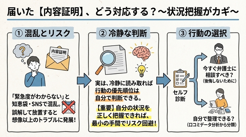 あなたの場合はどっち？内容証明が届いたときのセルフ診断チェックリスト