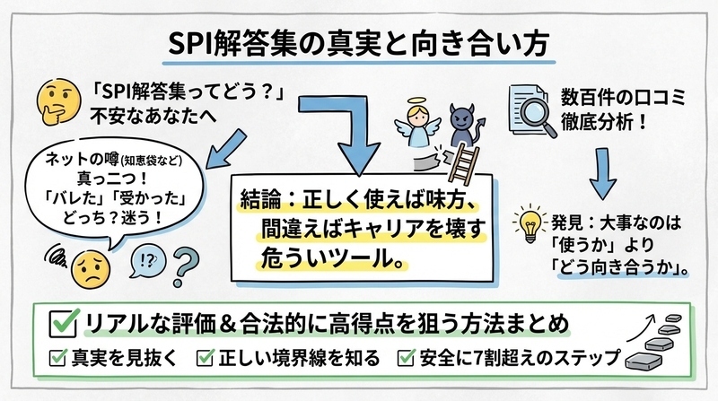 SPIの解答集は使える?知恵袋で判明したバレるリスクと真実