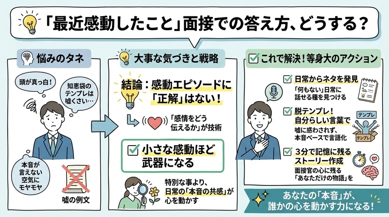 最近感動したことの答え方は?知恵袋の面接回答例まとめ