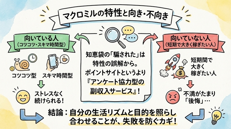 あなたはどっち？マクロミルが向いている人・向かない人診断