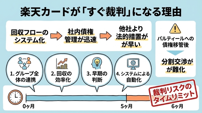 なぜ楽天カードは他社より裁判が早い？仕組みと裏事情