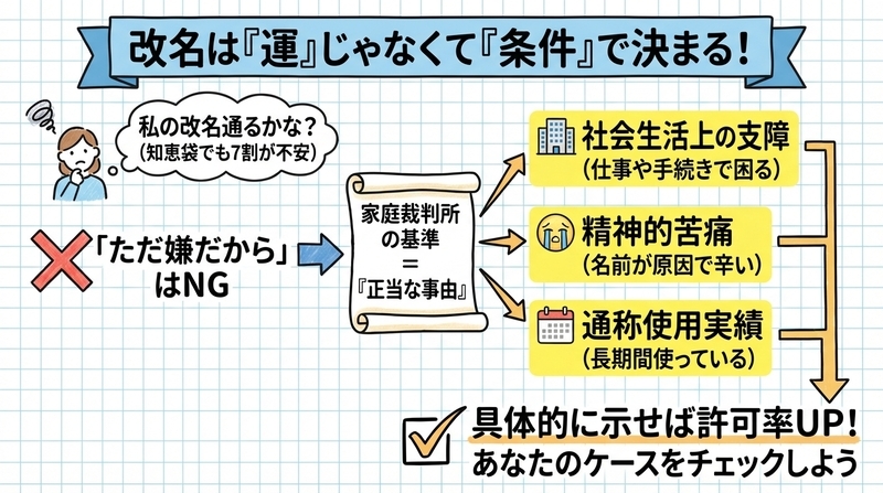 あなたの改名は通る？3分で分かる許可可能性チェックリスト