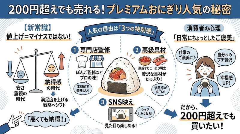 値上げでも支持される“プレミアムおにぎり”の秘密