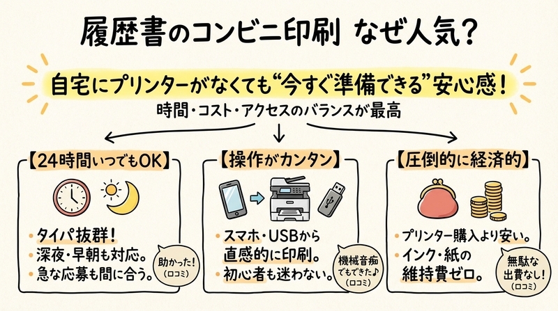 コンビニ印刷のメリットと実際の口コミ