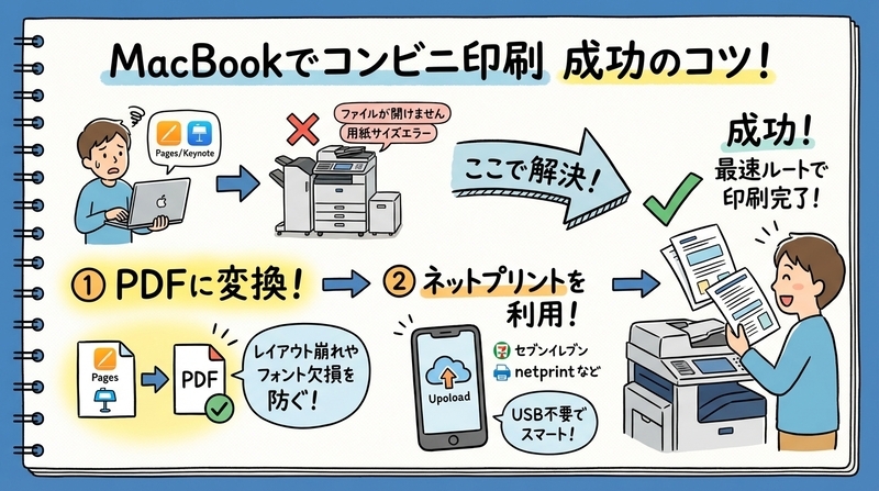 MacBookで印刷するなら「PDF＋ネットプリント」が最速の正解