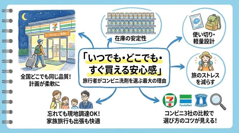 なぜコンビニ洗剤が旅行者に選ばれているのか
