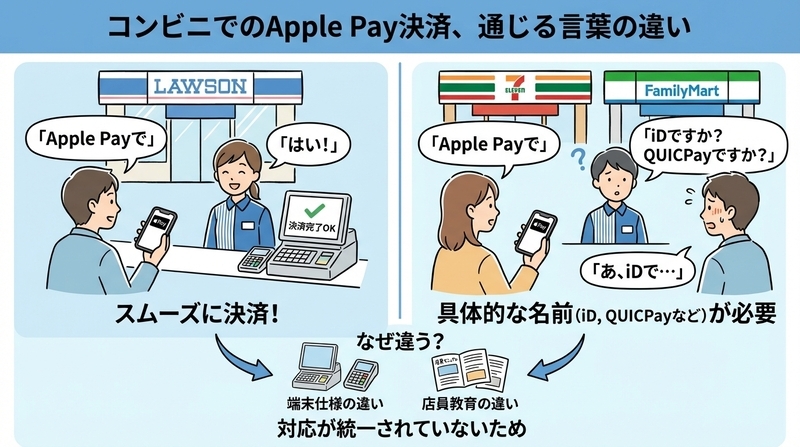 「Apple Payで」が通じるコンビニと通じないコンビニ