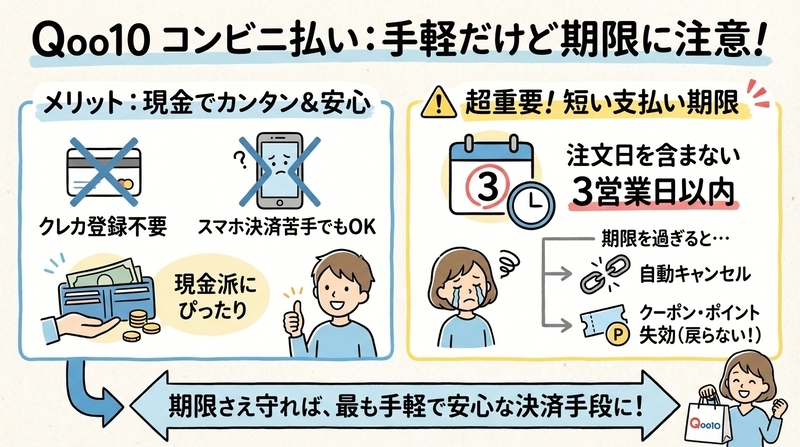 Qoo10（キューテン）のコンビニ払いとは？