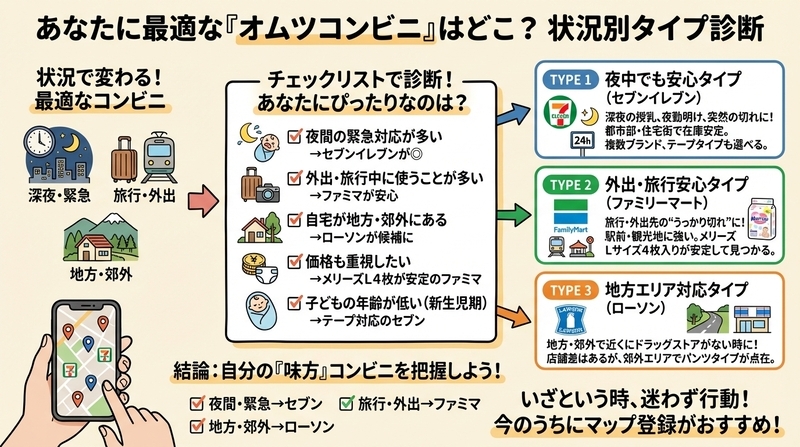 あなたに合うのはどのコンビニ？タイプ別診断