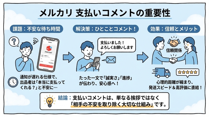 なぜ「支払いコメント」が信頼を生むのか？安心取引のメカニズムを解説