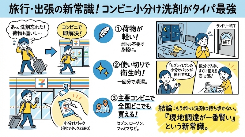 結論｜「洗濯洗剤はコンビニで買えば正解」の理由