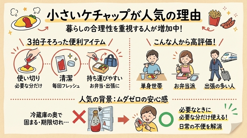 小さいケチャップが人気の理由