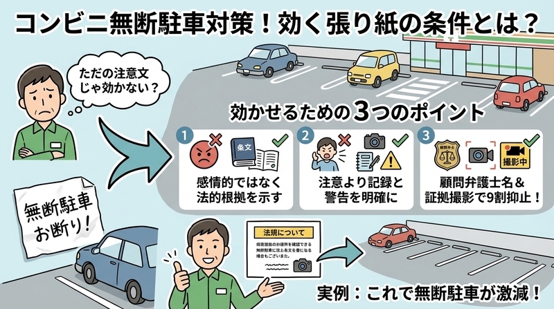 無断駐車を防ぐための「張り紙」は本当に効果がある？