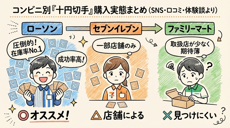コンビニ別の購入実態と体験談まとめ
